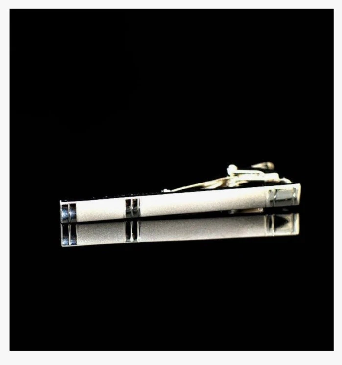 Juegos de Corbata de Seda, Cuadrado de Bolsillo y Clip de Corbata Floral Oro Rosa y Negro (B1) Foto 2 de 4