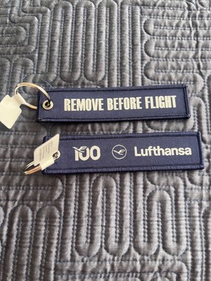 100 jahre lufthansa schlüsselanhänger MAß: 13x3 cm Farbe Blau100