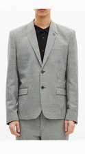 NWT The Kooples Houndstooth Blazer Mens FR 48 US 38 Black White Sport Coat