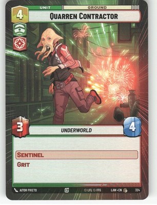 Quarren Contractor (Hyperspace) Common A Lawless Time 324 NM