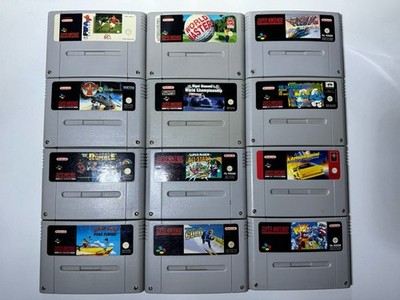 Super Nintendo SNES PAL-Spiele Sammlung 12 Spiele Super Mario Allstars