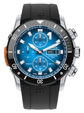 Orologio Uomo Edox CO-1 Cronografo Automatico Acciaio Gomma Subacqueo 01128-3NOCA-BUIDN