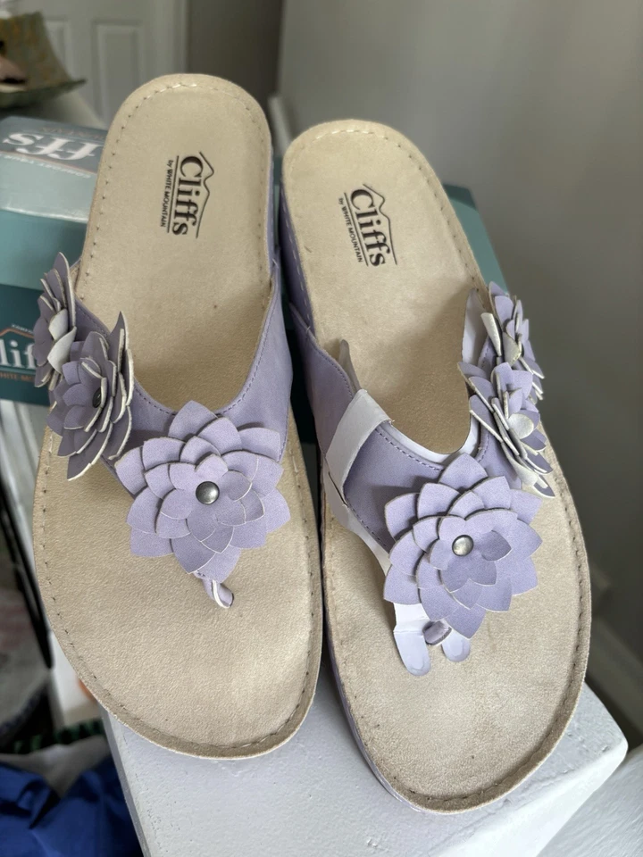 Nuevo Púrpura Acantilados Floral Divertido Talla 10 Blanco Montaña Hotspot Resort Travel Foto 4 de 4