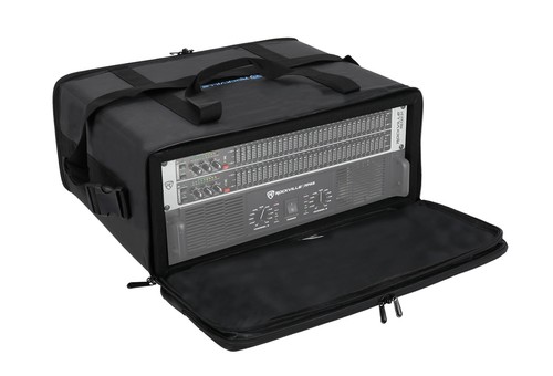 Rockville RRB45 V2 4U Rack Bag Double-Sided Case with 16" Depth + Shoulder Strap