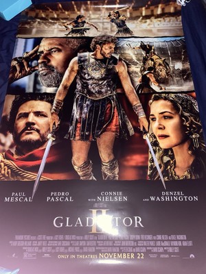 GLADIATOR II 2 Original Double Sided 27x40 Movie Poster Pedro Paul Mescal FINAL