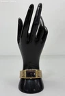 Vintage Seiko Quartz Gold Tone Black Dial Men's Tank Dress Watch 7N00-5049