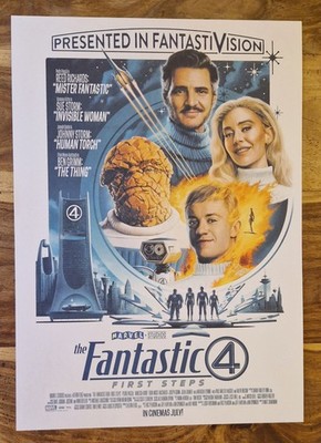 Cineworld exklusives fantastisches Poster 4 erste Schritte von Matt Ferguson A3-Format