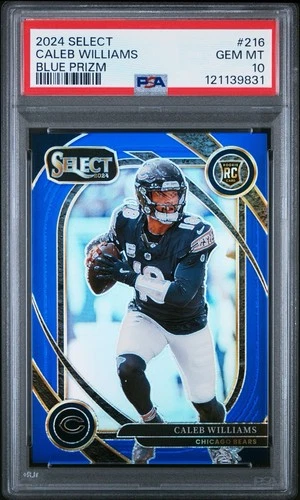 2024 Panini Select Caleb Williams Club Blue RC /99 PSA 10 Chicago Bears