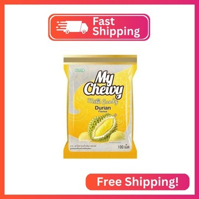 My Chewy Durian Soft Milk Candy (100 Counts, 12.69 Oz) Exotic Asian Fruit Gummy