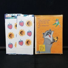 Vtg Disney Pocahontas Birthday Party Supplies Invitations & Stickers Lot 1