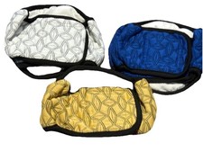 Set of 3 Reusable Cloth Diapers Quilted Geometric Pattern Washable Multi-Color