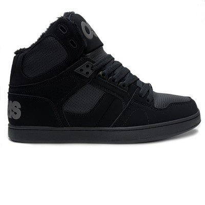 OSIRIS SCHUHE NYC 83 CLK BLACK BLACK SHEARLING SNEAKER (UK 11 EUR 47)