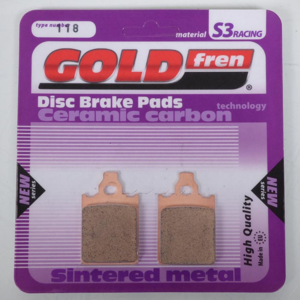 Plaquette de frein Gold Fren Piaggio 125 PX à haut mordant organique noir