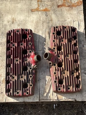 RARE Kogel 1938-48 Ford Flathead V8 Castiron Cylinder Heads, 24Stud Kogel Rocket