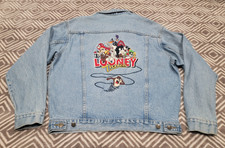 VTG Warner Brothers Looney Tunes Denim Jean Jacket 1997 Men M Loose Fit 90's