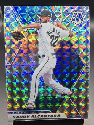 2021 Panini Mosaic #90 Sandy Alcantara Mosaic Silver Prizm