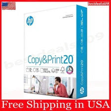 HP Printer Paper 8.5 x 11 Paper Copy &Print 20 lb 1 Ream Case - 500 Sheets