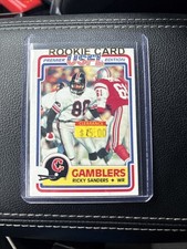1984 Topps USFL Ricky Sanders RC Rookie Card #38, Houston Gamblers/ Redskins NM. rookie card picture