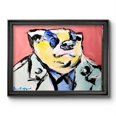 Aleph Hand Painted 9 x 12  Acrylic Painting Animals Wall Art Canvas 