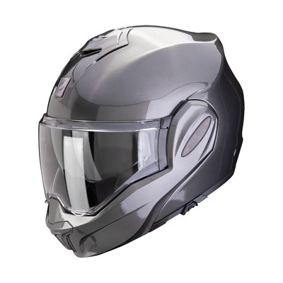 SCORPION Klapphelm EXO-TECH EVO PRO SOLID Metallic Grau Gr: L ECE 22.06