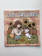 Cozy Girl Vibes Coloring Book Stress Relief Relax Art Adults Teen