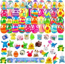 32 Pack Prefilled Easter Eggs with Fidget Toys, Bright Colorful Easter Eggs Pref