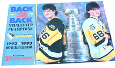 PITTSBURGH PENGUINS CALENDAR 1992-93 Vintage Foodland
