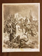 Ricciotti presenta Giuseppe Garibaldi bandiera 61 reggimento Prussia Stampa 900