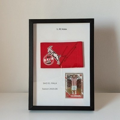 Signed SAID EL MALA Captain's Bandage | Autograph in Frame | 1st FC Cologne | Rookie
