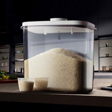Rice Container 25 Lbs/12KG/12L Rice Dispenser Storage W/ Measuring Cup Food