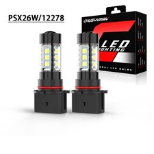 2x PSX26W 12278 LED Fog Light Bulb for GMC Yukon XL Chevy Suburban 6000K
