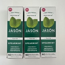 (3) Jason Natural Powersmile Spearmint Toothp...