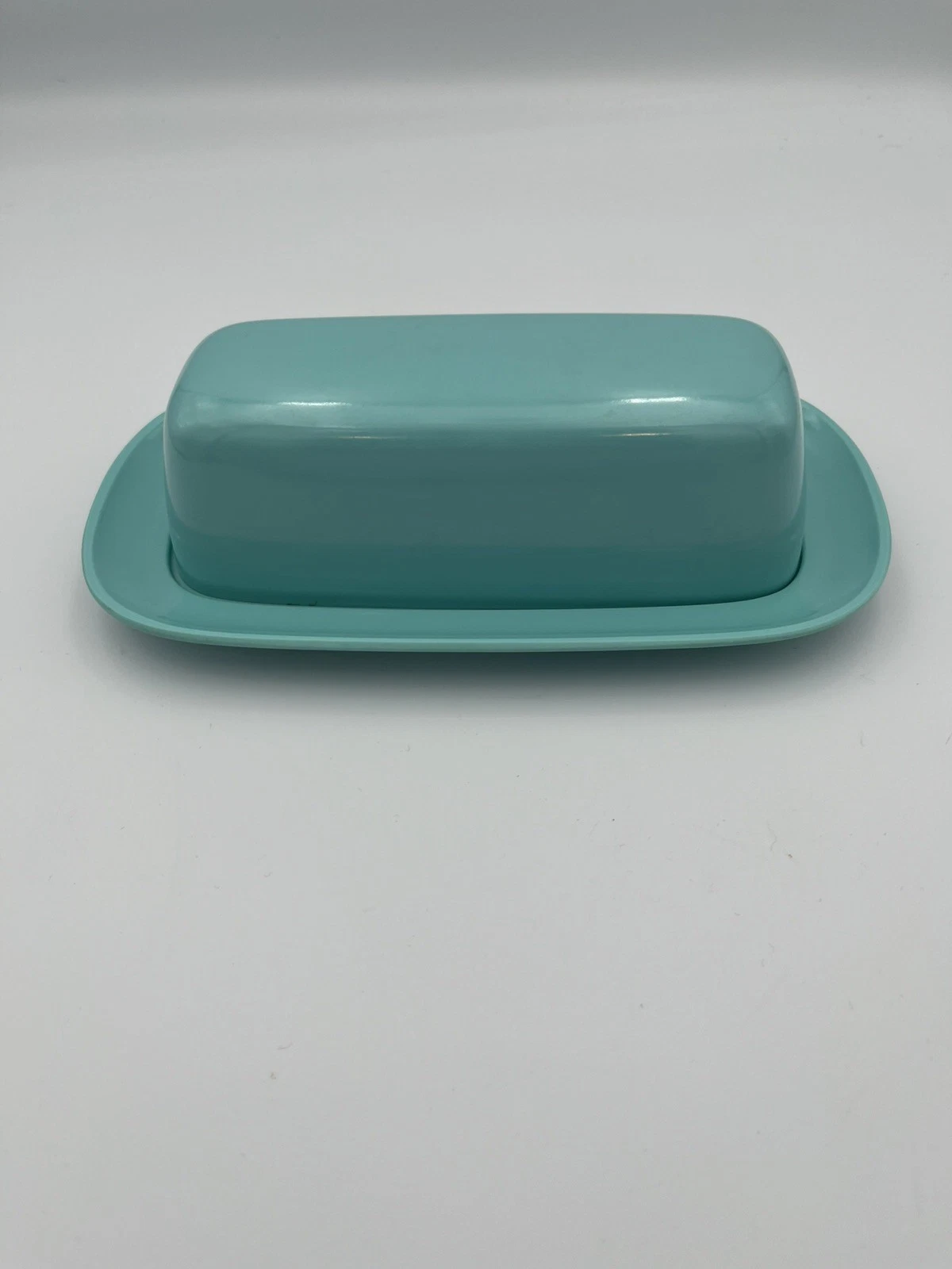Texas Ware Vintage Butter Dish #145 Turquoise MCM Retro Melamine