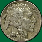 1937-D Three Legged Buffalo Nickel Choice Extremely Fine XF+ Coin #40365
