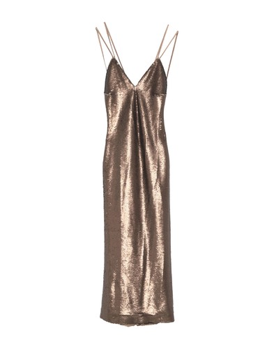 RRP€570 MESSAGERIE PATRIZIO PISCAGLIA Sequins Dress IT40 US4 UK8 S Brown Lined