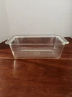 PYREX Loaf Pan 215 - B - 9"x 5"x 3"  Squared Handles Vintage Glass