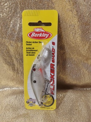 Berkley Flicker Shad 6 Pearl White Fishing Lure Bait Fresh Water