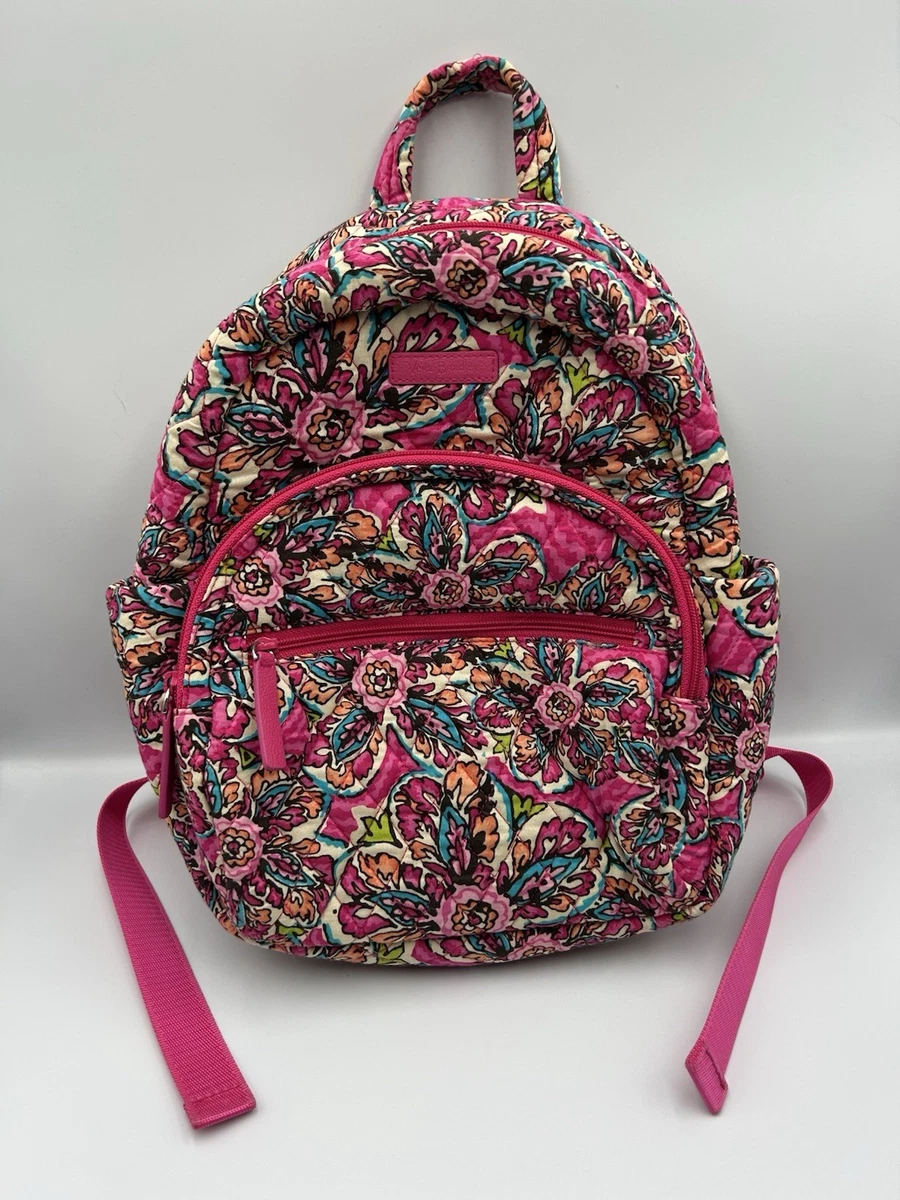 Vera Bradley Hot Pink Compact Essential Backpack Black Floral Interior VGUC Vera Bradley | Bags | Floral Patterned Vera Bradley Backpack  main image 4