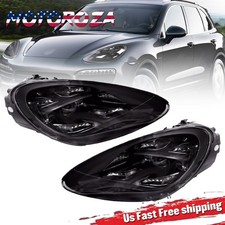Pair Headlights For Porsche Cayenne 2011-2014 Led Front Head Lamps Assembly