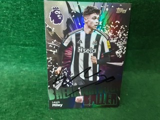 LEWIS MILEY NEWCASTLE Signed Topps PL 25/26 Football Trading Card