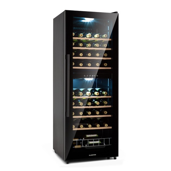 WeinküHlschrank GeträNkeküHlschrank 148 L 2 Zonen 54 Flaschen Touch Led GlastüR-image