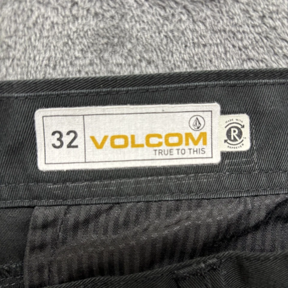 Volcom Shorts Mens 32 Black Skater Grunge Hipster Chino Flat Front - Image 3 of 4