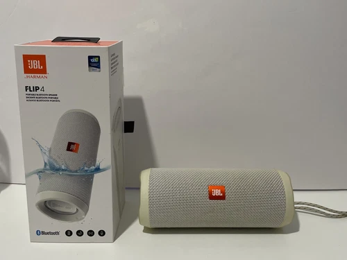 JBL FLIP 4 Bluetooth Portable Speaker - (White)