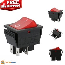 High-Quality DPST Rocker Switch - 4-Pin with LED Light and Safety Certification