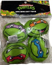 One 1 Pack Of 4 TMNT Mini Cat Toys  All 4 Turtles  NEW  SHIPS IN 24 HOURS  