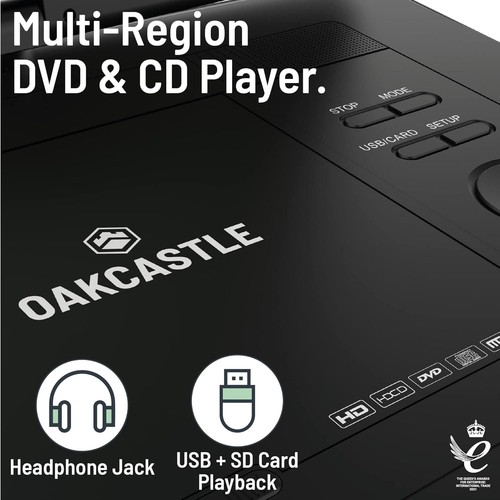 Oakcastle DVD175 17,5" LETTORE DVD PORTATILE 15,6" HD schermo pieghevole girevole - Foto 6 di 7