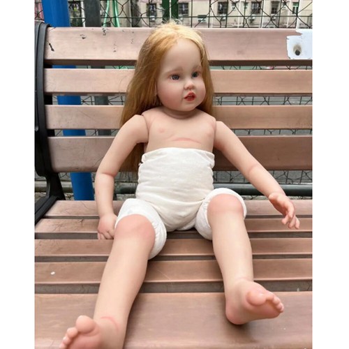 30in Reborn Baby Hand-Rooted Hair Painted Kit DIY Part Handmade Gift - Picture 2 of 4