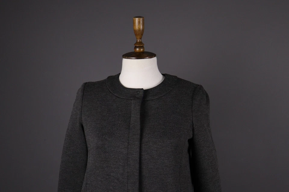 Chaqueta Abrigo Pinko Gris Abotonada Talla I 40 / GB 8 Foto 2 de 4