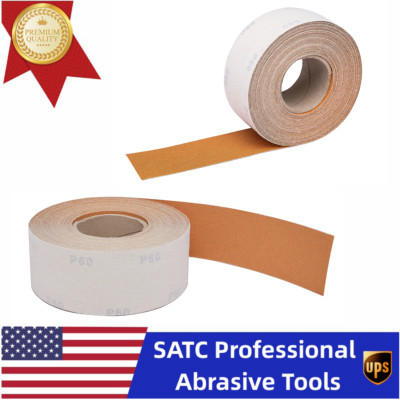 Premium Ceramic Grain Sanding Paper, Hook & Loop Sandpaper Roll 2-3/4  x 20 Yard