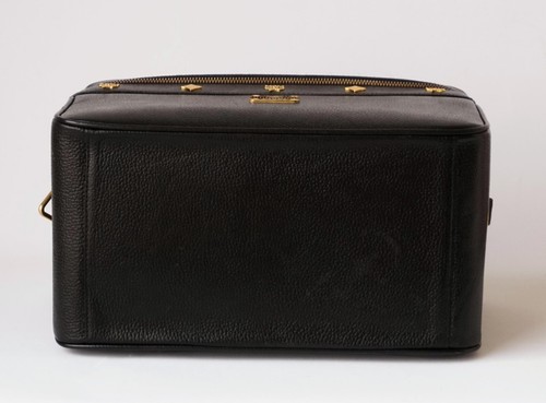 MCM Black Leather Train Case,Beauty Case,Vanity Bag - Picture 7 of 10